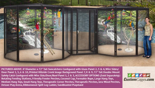 8' Diameter x 72" Tall Large Double Bird Cage 1