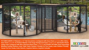 8' Diameter x 72" Tall Large Double Cat Cage