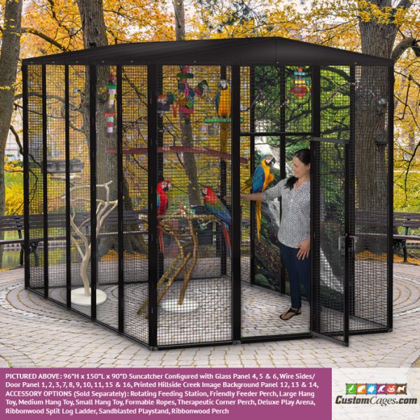 96"H x 150"L x 90"D Large Outdoor Bird Cage - 2