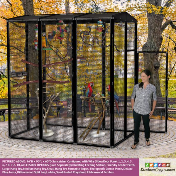 96"H x 90"L x 60"D Large Outdoor Bird Cage - 2