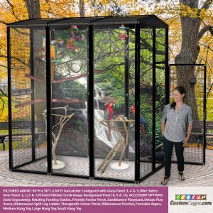 96"H x 90"L x 60"D Large Outdoor Bird Cage - 1