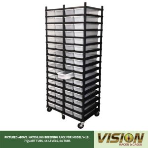 16 Level Hatchling Rack (for Qty. 64, Model V-18, 7 Quart Tubs)