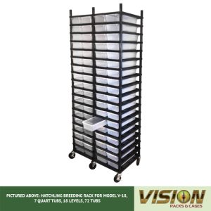 18 Level Hatchling Rack (for Qty. 72, Model V-18, 7 Quart Tubs)