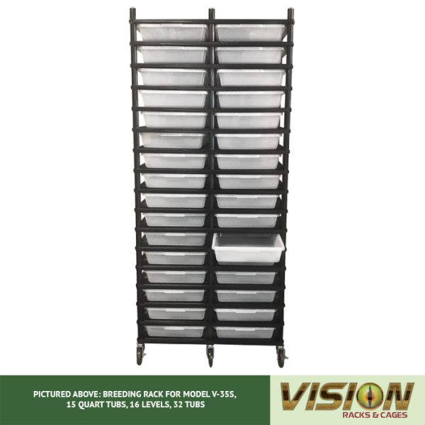 16 Level Breeding Rack (for Qty. 32, Model V-35s, 15 Quart Tubs)