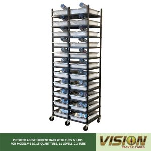 11 Level Rodent Breeding Rack (for Qty. 22, Model V-35s, 15 Quart Tubs)