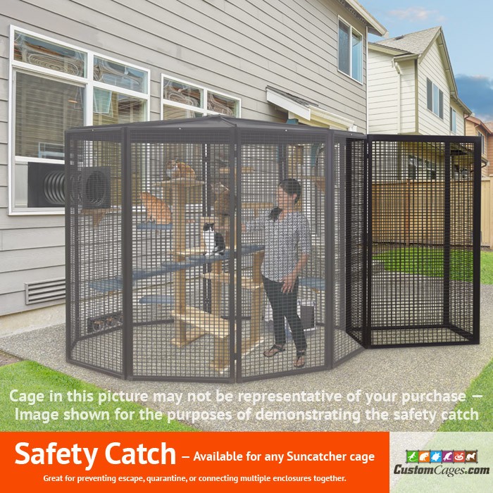 Suncatcher Cat and Small Animal Cage with Optional Safety Catch
