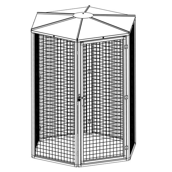 5 ft Diameter Suncatcher for Cats and Small Animals Dimensional