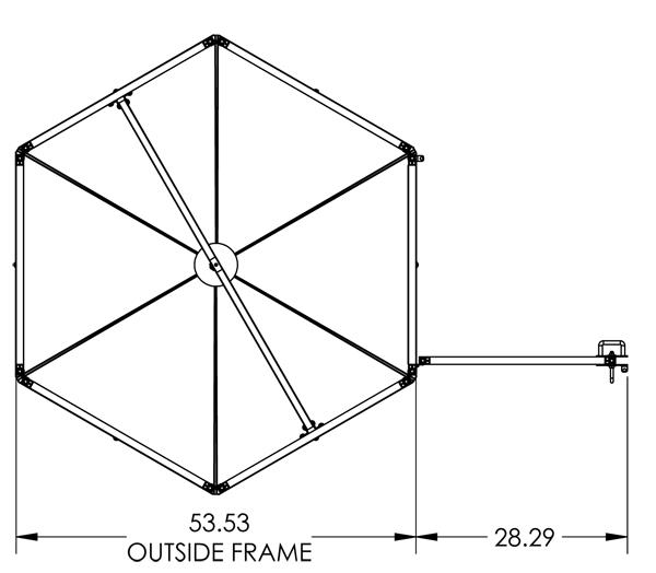 5 ft Diameter Suncatcher for Cats and Small Animals Dimensional with Door Opened