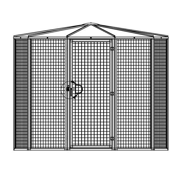 8 ft Diameter 72" Tall Suncatcher for Cats and Small Animals Drawing Side View