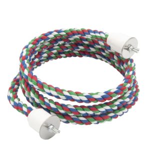 formable rope for bird enrichment in an aviary
