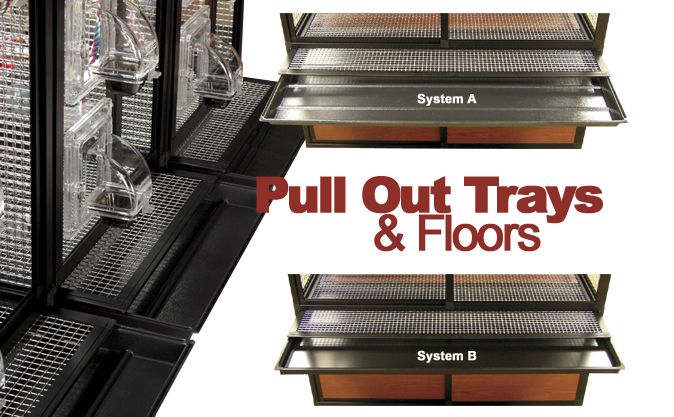 bird pull out floor and pull out trays