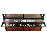 pull out floor tray system