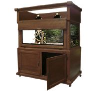 Reptile Cage with Open Hood and Stand